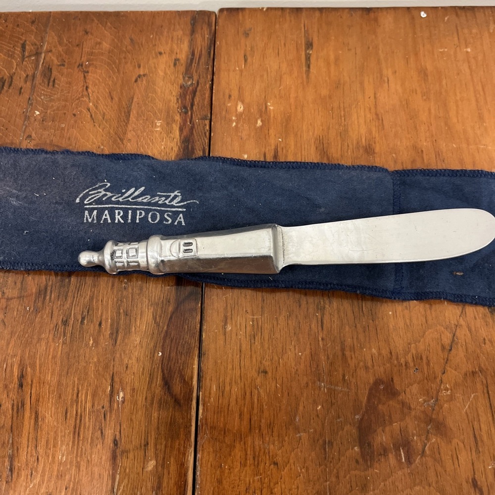 Mariposa Brilliance Aluminum Cheese Spreader Beach Lighthouse 1997 Knife